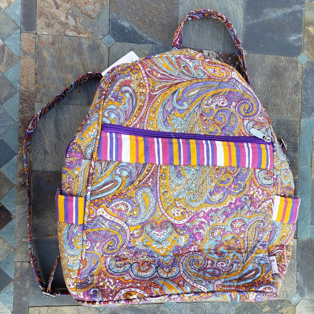 ☆ Quilted Paisley Stripe Backpack NWT ☆